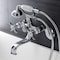 Kingston Brass KS246C Wall Mount Clawfoot Tub Faucet with Hand Shower, Polished Chrome KS246C - alternate 5
